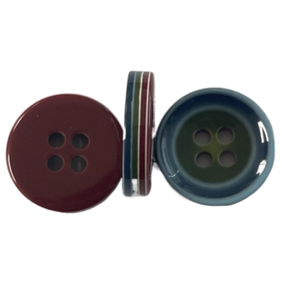 Suposición ocho botones plásticos coloridos del agujero de las capas 4 en 28L para los accesorios DIY de la ropa