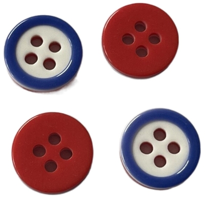 Botones de la resina de Diy de 3 capas con el uso azul de Rim In 18L en la camisa de los hombres