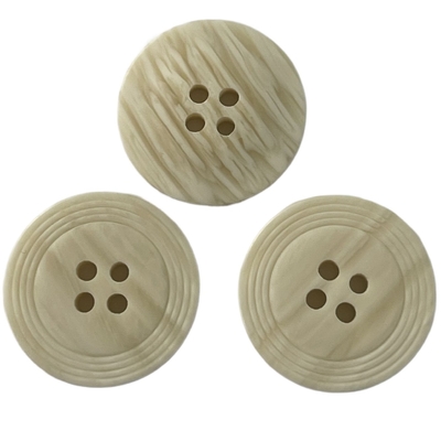 Falsos botones de madera del poliéster 32L con Rim Use On Clothing especial