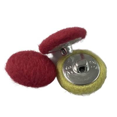 Botones cubiertos de tela modificados para requisitos particulares con 36L amarillo y rojo de la caña del metal