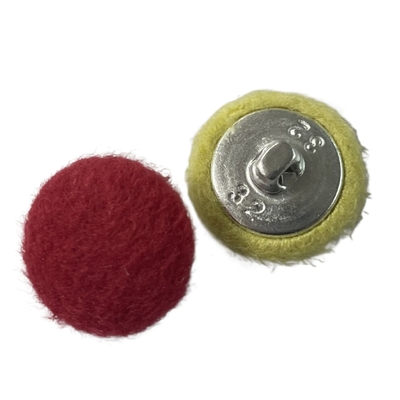 Botones cubiertos de tela modificados para requisitos particulares con 36L amarillo y rojo de la caña del metal