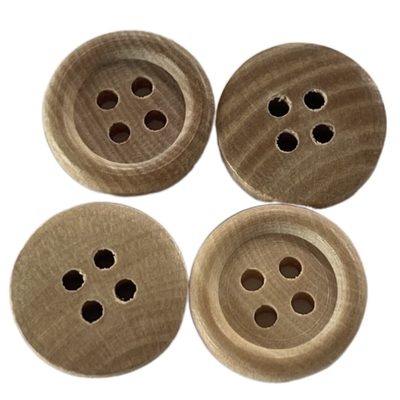 Agujero de madera natural de lujo de los botones 4 con la textura 28L de madera respetuosa del medio ambiente