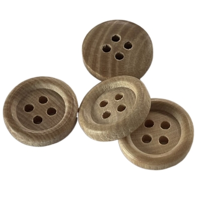 Agujero de madera natural de lujo de los botones 4 con la textura 28L de madera respetuosa del medio ambiente