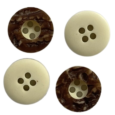 Agujero de Shell Buttons With Concave Central cuatro de la falsificación del poliéster en 18L para la costura de la camisa