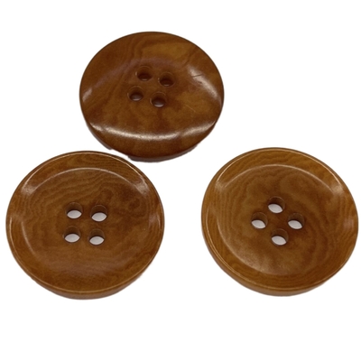 Botones naturales del corozo del color 36L de Brown del tinte con Rim Environment Friendly