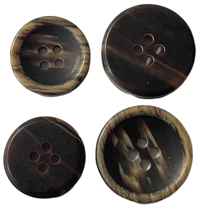 Servicio de madera del ODM/del OEM de 4 de los agujeros del poliéster efectos 32L y 26L de los botones falso