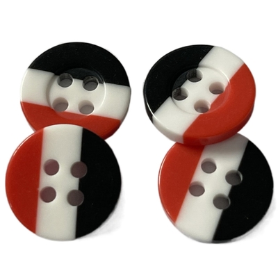 Tres botones combinados plásticos 11/16&quot; para las blusas de costura de la camisa