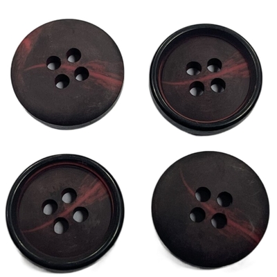 Cuatro botones de cuerno naturales del ODM del agujero 11/16&quot; 28L Matt Finished
