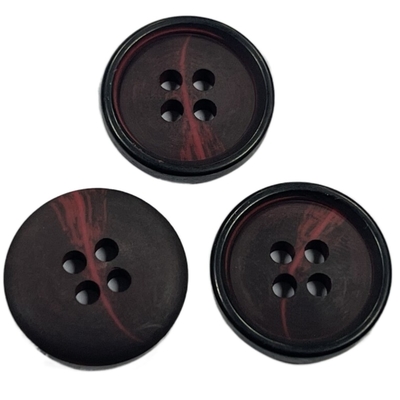 Cuatro botones de cuerno naturales del ODM del agujero 11/16&quot; 28L Matt Finished
