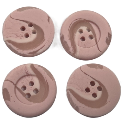 uso rosado plástico del color de 3/4&quot; 4 del agujero botones de capa para el suéter de la capa de las mujeres