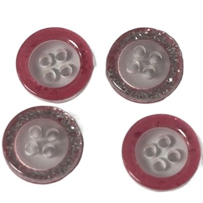 Botones de camisa transparentes con el brillo rosado Rim Use On Shirt Blouses