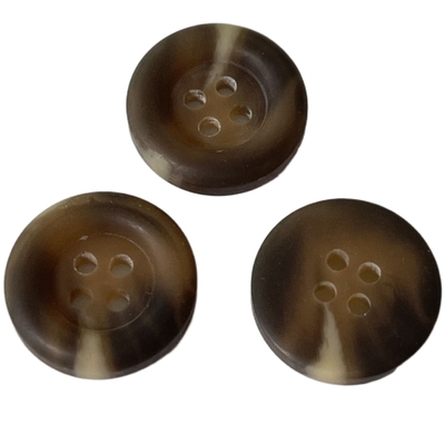 color beige 17L con el ODM de Rim Faux Horn Button para la chaqueta de la capa del suéter
