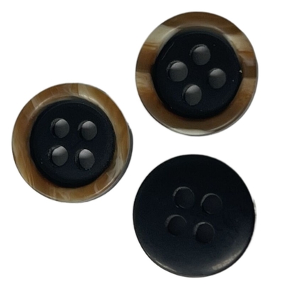 Dos capas marcan el color negro 16L de los botones con tiza para el accesorio de la ropa de la camisa