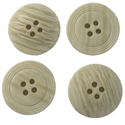 Falsos botones de madera del poliéster 32L con Rim Use On Clothing especial