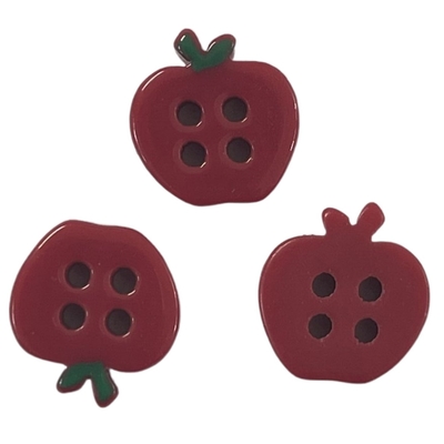4 agujeros botones de forma de manzana 20L Usar en la costura de camisas DIY